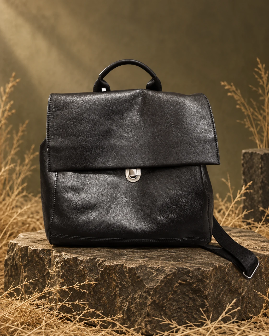 Leather backpack product detail